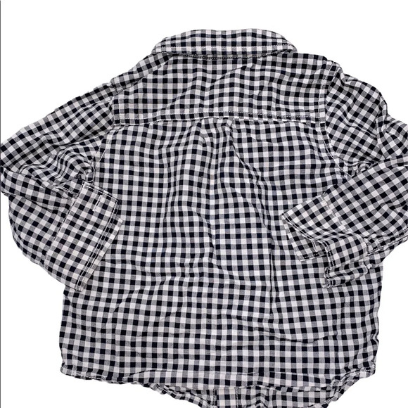 Baby Gap black & white gingham preppy button down shirt size 18-24 months - Picture 2 of 7
